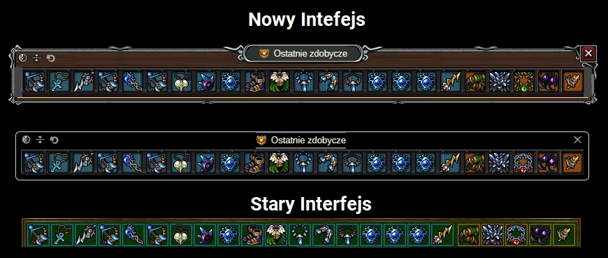 Belka z ostatnimi przedmiotami w grze